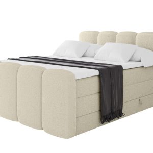 Łóżko kontynentalne z pojemnikiem i materacem NINA-Z KING 200x200cm 901716 Łóżko kontynentalne z pojemnikiem i materacem NINA-Z KING 200x200cm 901716