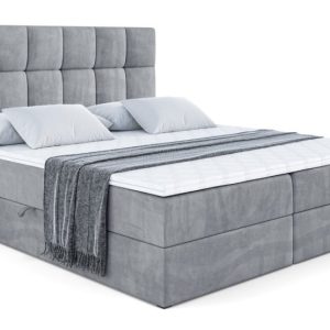 Łóżko kontynentalne z pojemnikiem i materacem RICAR – 200×200 cm 129582 Łóżko kontynentalne z pojemnikiem i materacem RICAR – 200×200 cm 129582