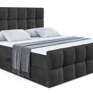 Łóżko kontynentalne z pojemnikiem i materacem RICAR-Z – 180×200 cm 429252 Łóżko kontynentalne z pojemnikiem i materacem RICAR-Z – 180×200 cm 429252