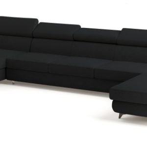 Narożnik VIVENTE z funkcją spania Czarny 795604 Narożnik VIVENTE z funkcją spania Czarny 795604