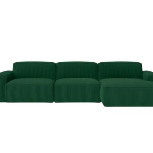 Narożnik w kształcie L, Cursal, tkanina Poso, Zielony, Prawy 797803 Narożnik w kształcie L, Cursal, tkanina Poso, Zielony, Prawy 797803