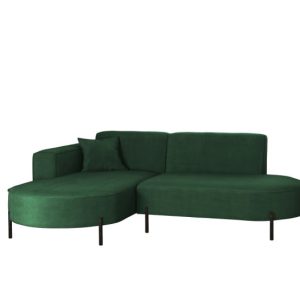 Narożnik w kształcie L Modena Rein tkanina Noel Butelkowa Zieleń Prawy 648903