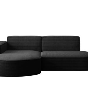 Narożnik w kształcie L MODENA Studio tkanina Poso Czarny Lewy 509574 Narożnik w kształcie L MODENA Studio tkanina Poso Czarny Lewy 509574