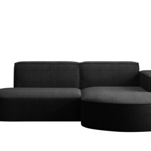 Narożnik w kształcie L MODENA Studio tkanina Poso Czarny Prawy 509589 Narożnik w kształcie L MODENA Studio tkanina Poso Czarny Prawy 509589