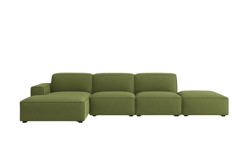 Narożnik w kształcie L, przedłużony, Cursal, tkanina Artico, Moss, Lewy 797875