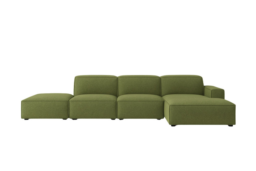 Narożnik w kształcie L, przedłużony, Cursal, tkanina Artico, Moss, Prawy 797683