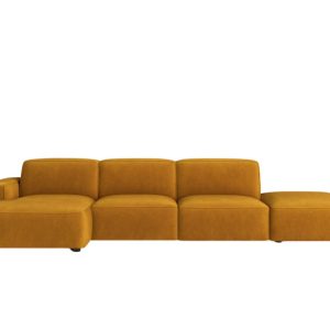Narożnik w kształcie L, przedłużony, Cursal, tkanina Salvador, Żółty, Lewy 797762 Narożnik w kształcie L, przedłużony, Cursal, tkanina Salvador, Żółty, Lewy 797762