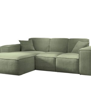 Narożnik w kształcie L SIENA, Sofa, Tkanina Poso, Jasnozielony, Lewy 753952