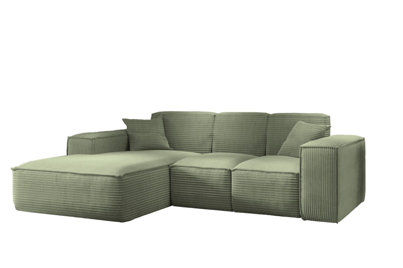 Narożnik w kształcie L SIENA, Sofa, Tkanina Poso, Jasnozielony, Lewy 753952