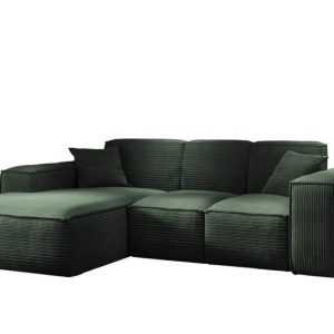 Narożnik w kształcie L SIENA, Sofa, Tkanina Poso, Zielony, Lewy 754003