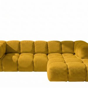 Narożnik w kształcie L, tkanina Sonic, Musztardowy, Prawy, Averro 1045565 Narożnik w kształcie L, tkanina Sonic, Musztardowy, Prawy, Averro 1045565