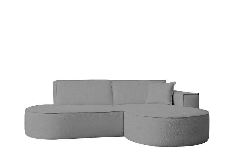 Narożnik w kształcie litery L Modena Studio, tkanina Artico, Cement, Prawy 756537