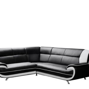 Narożnik w kształcie litery L, tkanina Soft, czarno-biały, Lewy, Palermo 958147 Narożnik w kształcie litery L, tkanina Soft, czarno-biały, Lewy, Palermo 958147