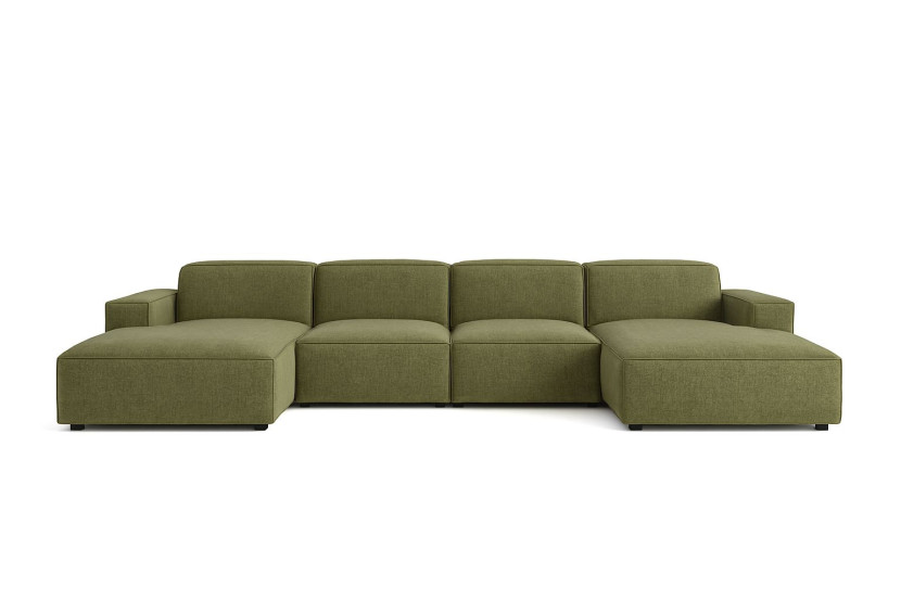 Narożnik w kształcie U, Cursal, tkanina Artico, Moss 798685