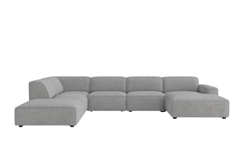 Narożnik w kształcie U, Cursal V, tkanina Artico, Cement, Lewy 797849