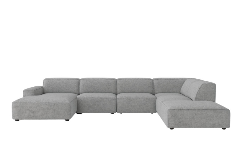 Narożnik w kształcie U, Cursal V, tkanina Artico, Cement, Prawy 797882
