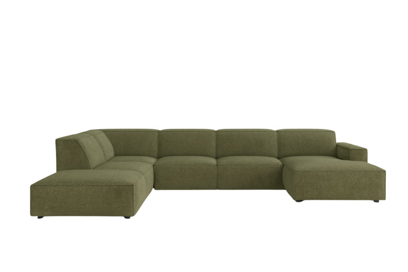 Narożnik w kształcie U, Cursal V, tkanina Artico, Moss, Lewy 797865