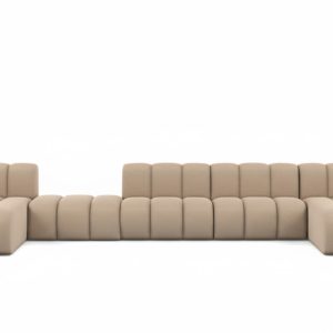 Narożnik w kształcie U, Grand U XL 500 cm, welur Salvador, Beżowy 909764 Narożnik w kształcie U, Grand U XL 500 cm, welur Salvador, Beżowy 909764