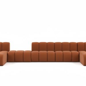 Narożnik w kształcie U, Grand U XL 500 cm, welur Salvador, Brązowy 909756 Narożnik w kształcie U, Grand U XL 500 cm, welur Salvador, Brązowy 909756