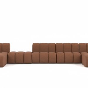 Narożnik w kształcie U, Grand U XL 500 cm, welur Salvador, Ciemnobrązowy 909776 Narożnik w kształcie U, Grand U XL 500 cm, welur Salvador, Ciemnobrązowy 909776