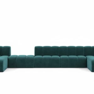 Narożnik w kształcie U, Grand U XL 500 cm, welur Salvador, Lazurowy 909755 Narożnik w kształcie U, Grand U XL 500 cm, welur Salvador, Lazurowy 909755