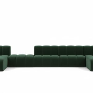 Narożnik w kształcie U, Grand U XL 500 cm, welur Salvador, Zielony 909762 Narożnik w kształcie U, Grand U XL 500 cm, welur Salvador, Zielony 909762