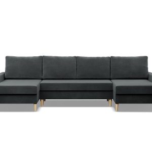 Narożnik w kształcie U, MILO, velvet, 294x140x92 cm, szary | TYLETEGOTU 773570 Narożnik w kształcie U, MILO, velvet, 294x140x92 cm, szary | TYLETEGOTU 773570