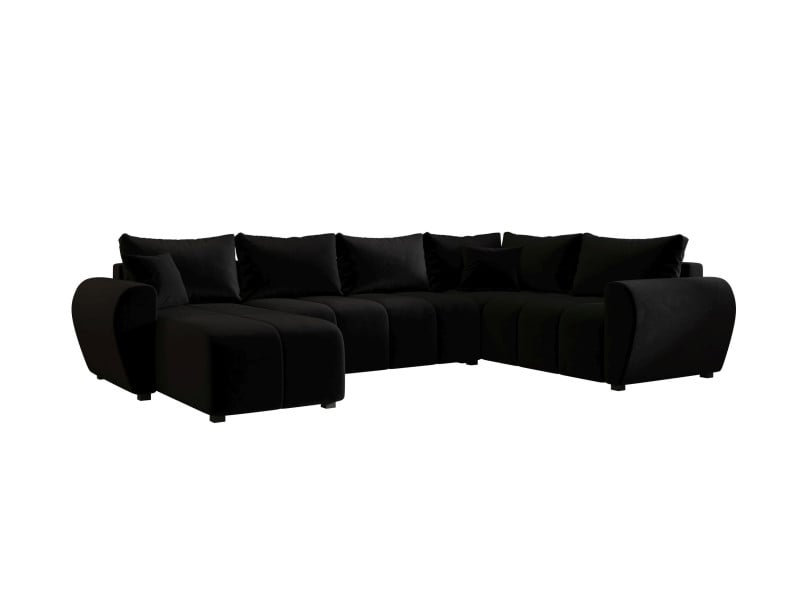 Narożnik w kształcie U MOLISA U PLUS itaka 15 prawa czarny 815075