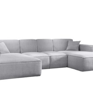 Narożnik w kształcie U SIENA, Sofa, Tkanina Poso, Jasnoszary 753933 Narożnik w kształcie U SIENA, Sofa, Tkanina Poso, Jasnoszary 753933