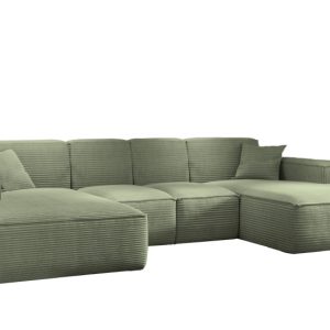 Narożnik w kształcie U SIENA, Sofa, Tkanina Poso, Jasnozielony 754010 Narożnik w kształcie U SIENA, Sofa, Tkanina Poso, Jasnozielony 754010