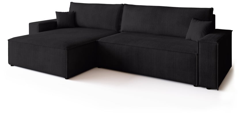 Narożnik z funkcją spania ADI XL czarny 671556