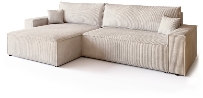 Narożnik z funkcją spania ADI XL kremowy 671569