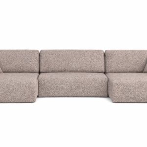 Narożnik z funkcją spania, Ariel U XL, szenil Artico, Beżowy 881730