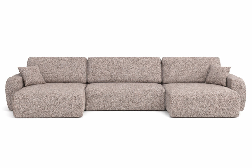 Narożnik z funkcją spania, Ariel U XL, szenil Artico, Beżowy 881730