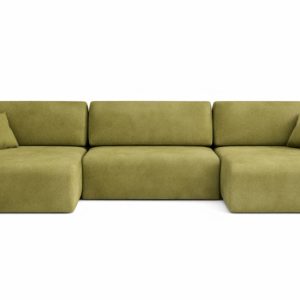 Narożnik z funkcją spania, Ariel U XL, welur Salvador, Oliwkowy 881707 Narożnik z funkcją spania, Ariel U XL, welur Salvador, Oliwkowy 881707