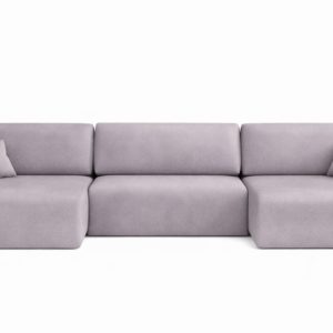 Narożnik z funkcją spania, Ariel U XL, welur Salvador, Szary 881600 Narożnik z funkcją spania, Ariel U XL, welur Salvador, Szary 881600