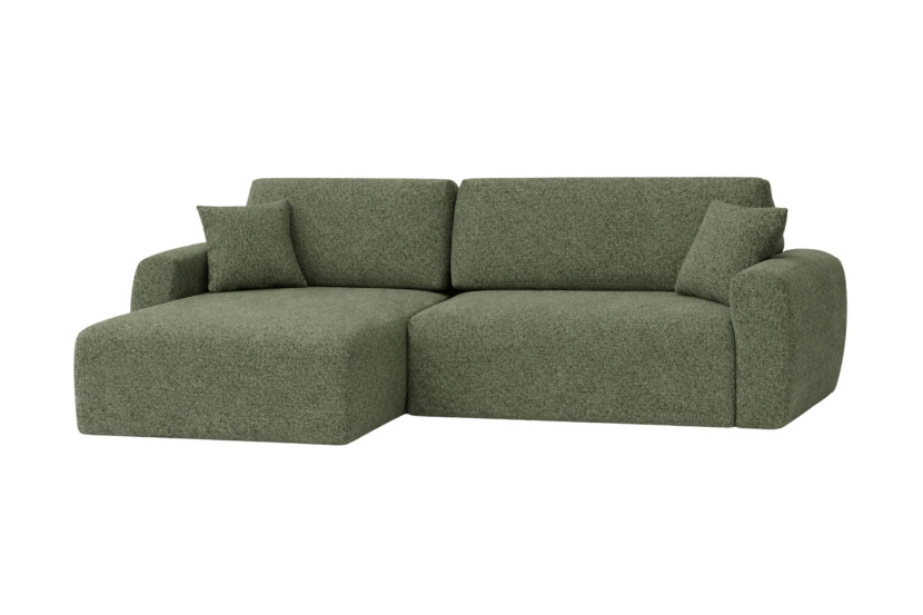 Narożnik z funkcją spania, Ariel XL, szenil Artico, Moss, Lewy 879115