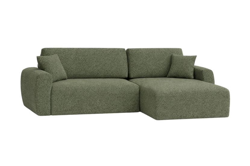 Narożnik z funkcją spania, Ariel XL, szenil Artico, Moss, Prawy 879054