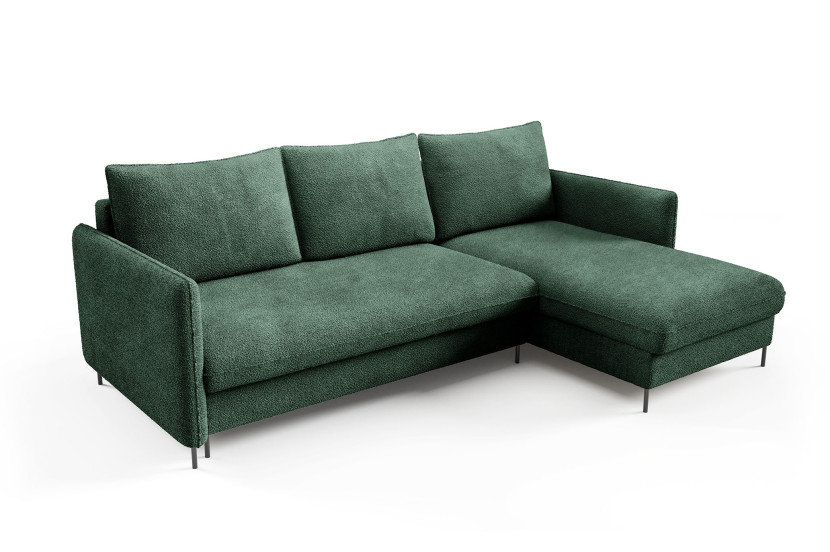Narożnik z funkcją spania BELIS BOUCLE zielony 377801