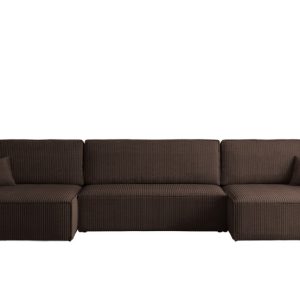 Narożnik z funkcją spania BEST U XL, tkanina Poso Brązowy 638887 Narożnik z funkcją spania BEST U XL, tkanina Poso Brązowy 638887