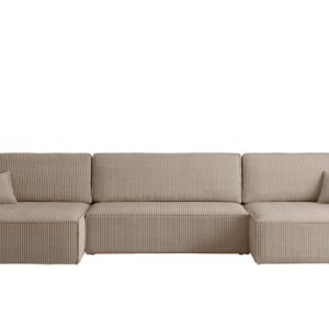 Narożnik z funkcją spania BEST U XL, tkanina Poso Ciemnobeżowy 638863 Narożnik z funkcją spania BEST U XL, tkanina Poso Ciemnobeżowy 638863