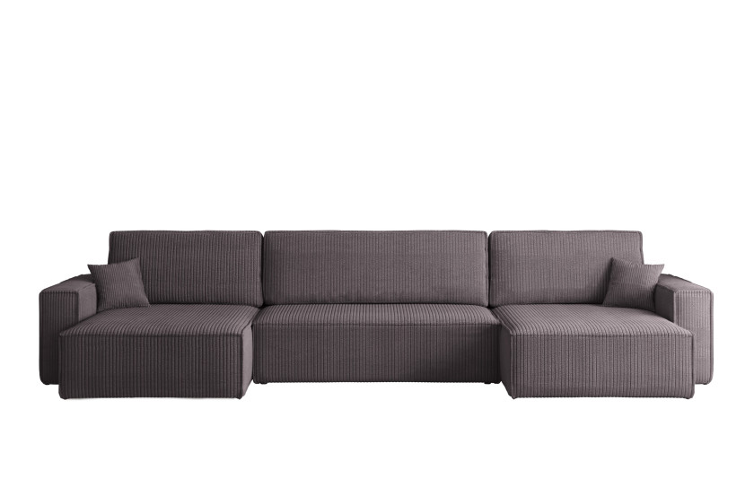Narożnik z funkcją spania BEST U XL, tkanina Poso Ciemnoszary 638871