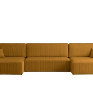 Narożnik z funkcją spania BEST U XL, tkanina Poso Musztardowy 638895 Narożnik z funkcją spania BEST U XL, tkanina Poso Musztardowy 638895
