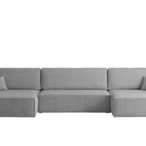 Narożnik z funkcją spania BEST U XL, tkanina Poso Szary 638823 Narożnik z funkcją spania BEST U XL, tkanina Poso Szary 638823