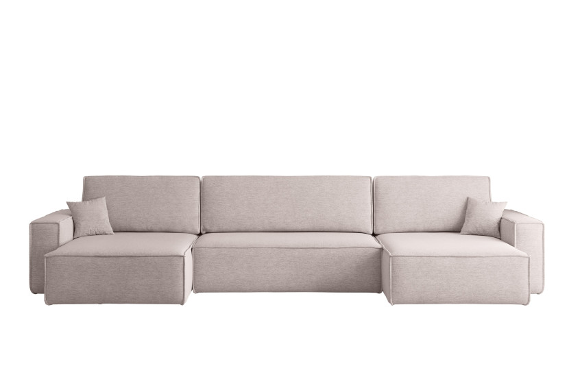 Narożnik z funkcją spania BEST U XL, tkanina Verita Beżowy 638886