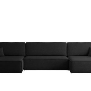 Narożnik z funkcją spania BEST U XL, tkanina Verita Czarny 638836 Narożnik z funkcją spania BEST U XL, tkanina Verita Czarny 638836