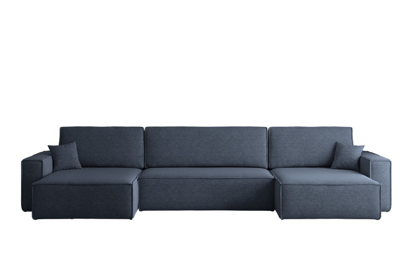 Narożnik z funkcją spania BEST U XL, tkanina Verita Granatowy 638853