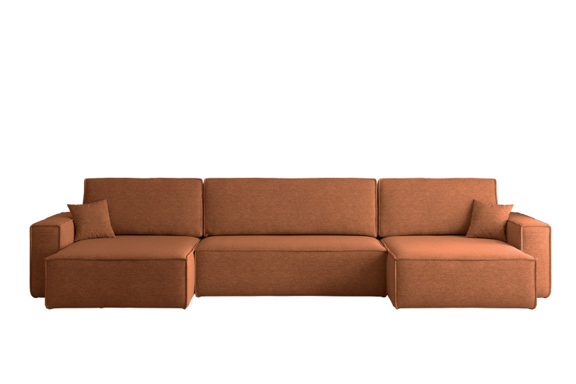 Narożnik z funkcją spania BEST U XL, tkanina Verita Miedziany 638818