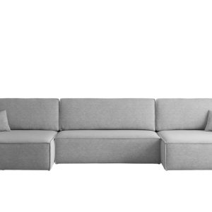 Narożnik z funkcją spania BEST U XL, tkanina Verita Szary 638820 Narożnik z funkcją spania BEST U XL, tkanina Verita Szary 638820