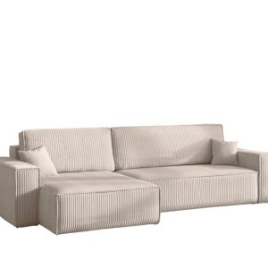 Narożnik z funkcją spania BEST XL tkanina Poso Beżowy Lewy 824696 Narożnik z funkcją spania BEST XL tkanina Poso Beżowy Lewy 824696